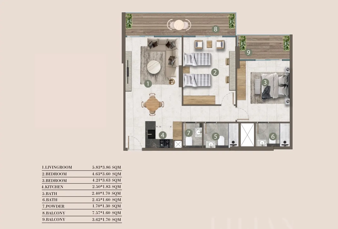 2 Bedroom